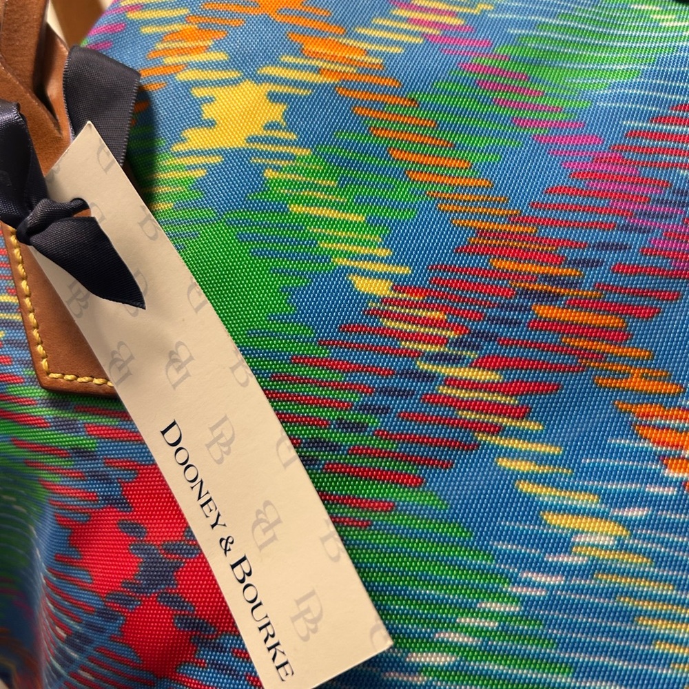 Dooney and Bourke Multicolor Plaid Large Tote Bag - NWT with Dust Bag included - Picture 7 of 15